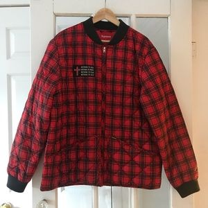 Supreme Red & Black Quilted Work Jacket